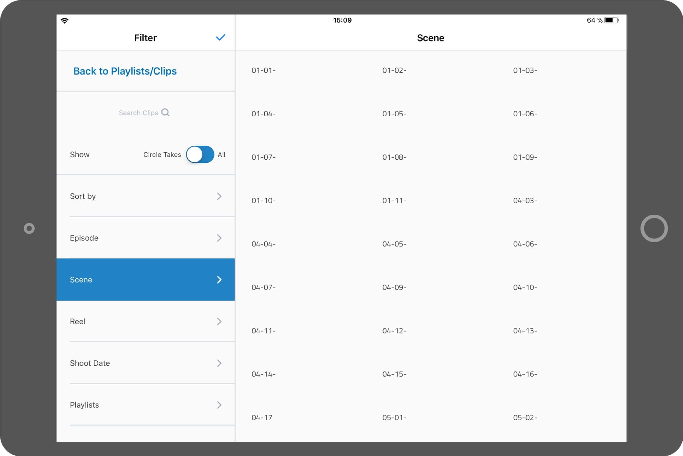 Metadaten Filterung in der Dailies Player by Webgate.io App